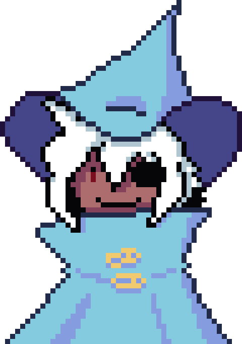 Pixel art drawing of Siffrin from In Stars and Time.